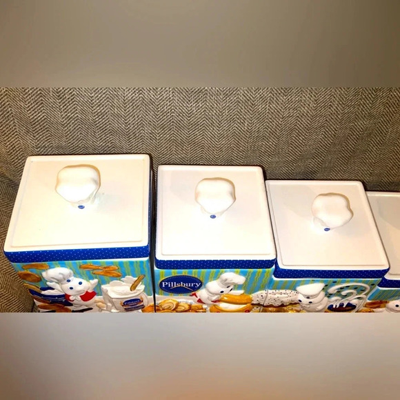 VTG The Pillsbury Doughboy/Danbury Mint 2000 Complete Canister Set Collection - Picture 8 of 15